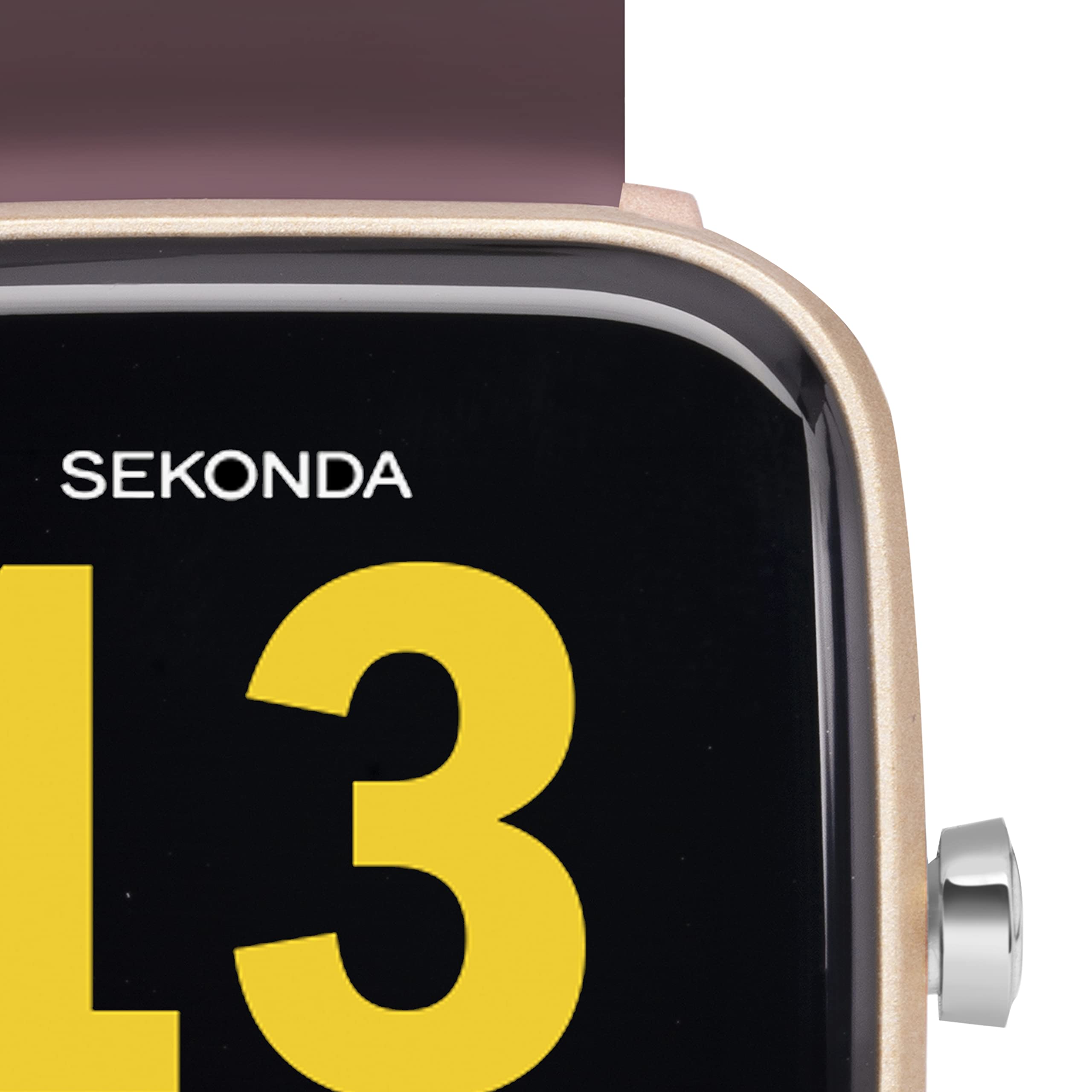 Sekonda Inteligentny zegarek Motion 36 mm z pulsometrem i monitorem snu, codzienna aktywność, sport, muzyka, funkcja pogody i wiadomości, z gumowym paskiem.