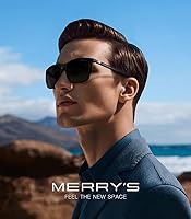 Vista 89 de MERRY'S S8286 Lentes de sol polarizados de aluminio, unisex, estilo de época, para hombres y mujeres 0c03 Marco negro/lente de espejo verde/patillas