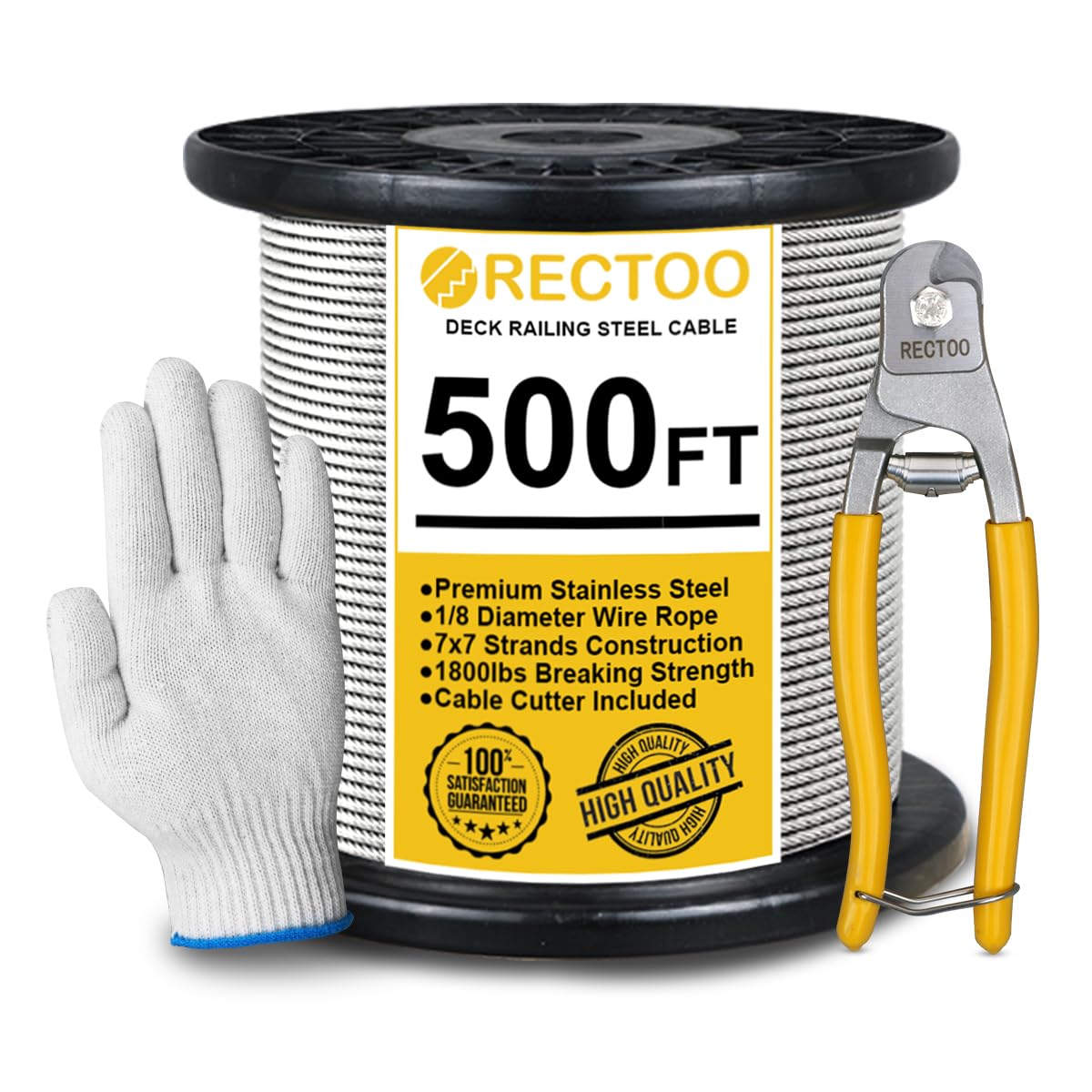 500ft T316 stainless steel cable with cutter
