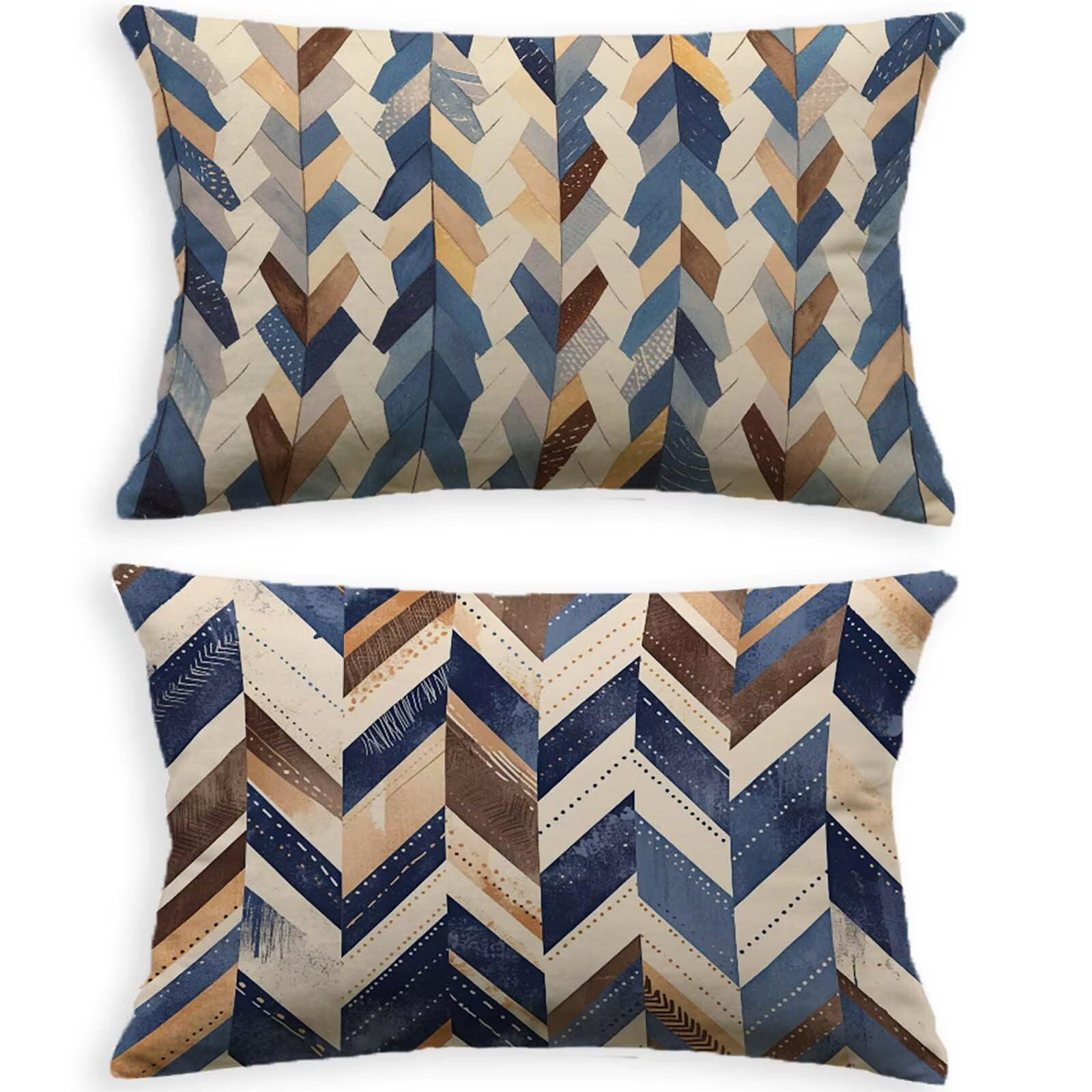 Taie oreiller 50x70cm lot de 2 housses de coussin rectangulaires en velours zippées