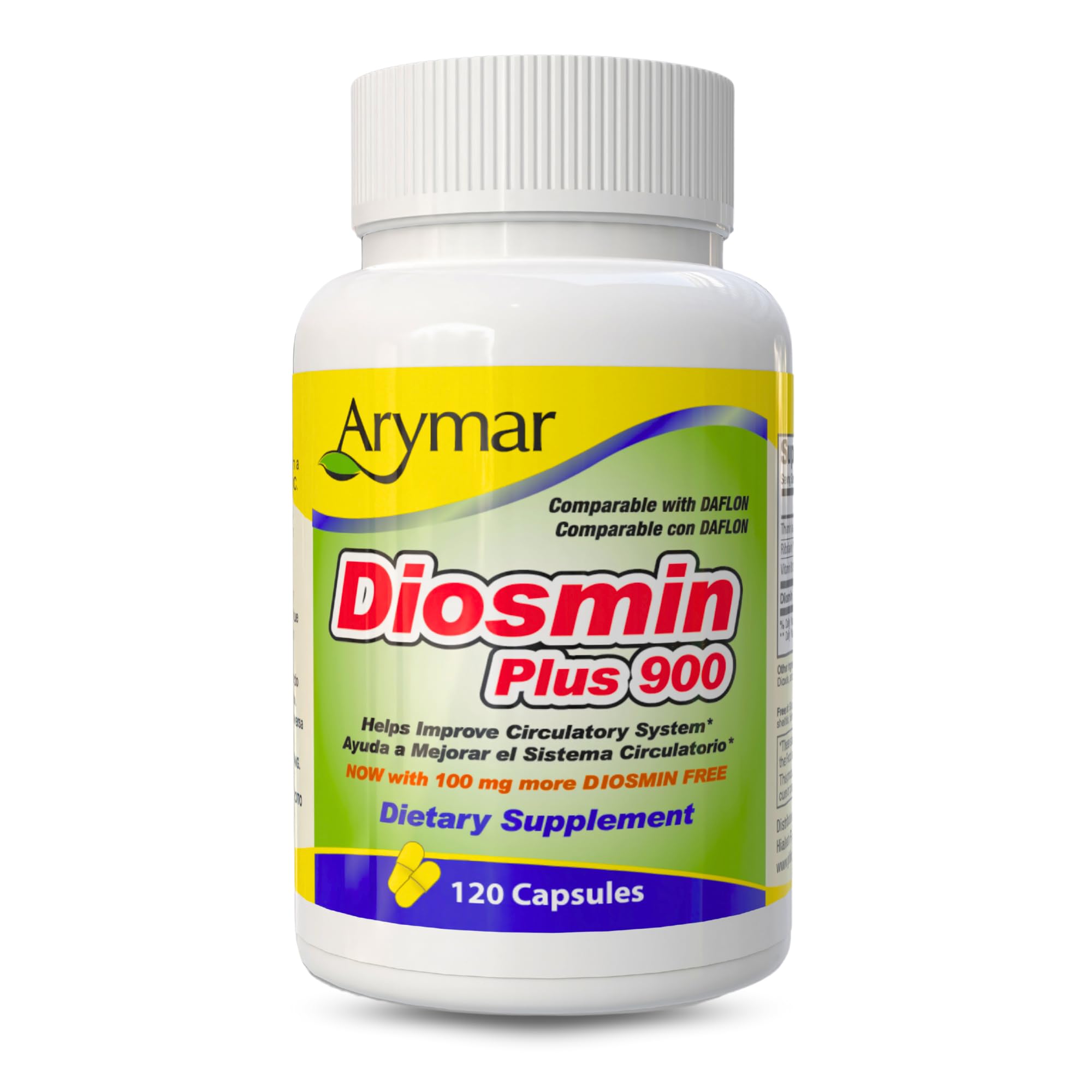 Arymar Diosmin Plus 900, Circulatory System Support (60 Capsules/Pack of 1) (120 Capsules)
