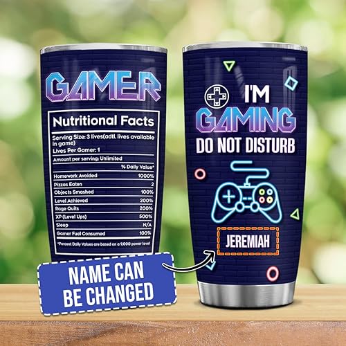 Vista 61 de winorax Vaso de guitarra personalizado con información nutricional de guitarrista eléctrica, regalos personalizados, vasos de acero inoxidable de 20