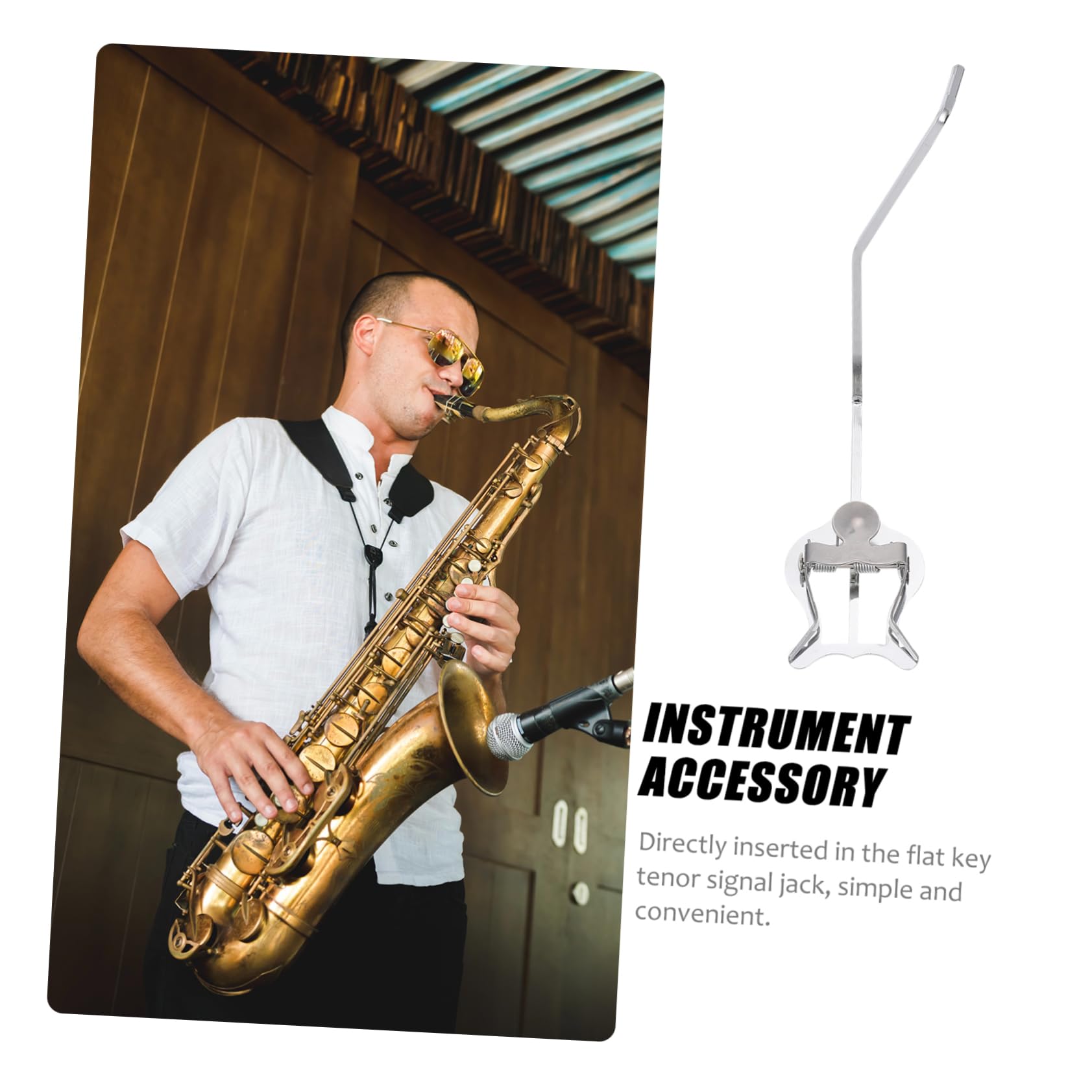 Yardwe Horn Portable Music Stand Lightweight Music Rack for Marching Band Outdoor Performances Durable Instrument Accessory for All Ages