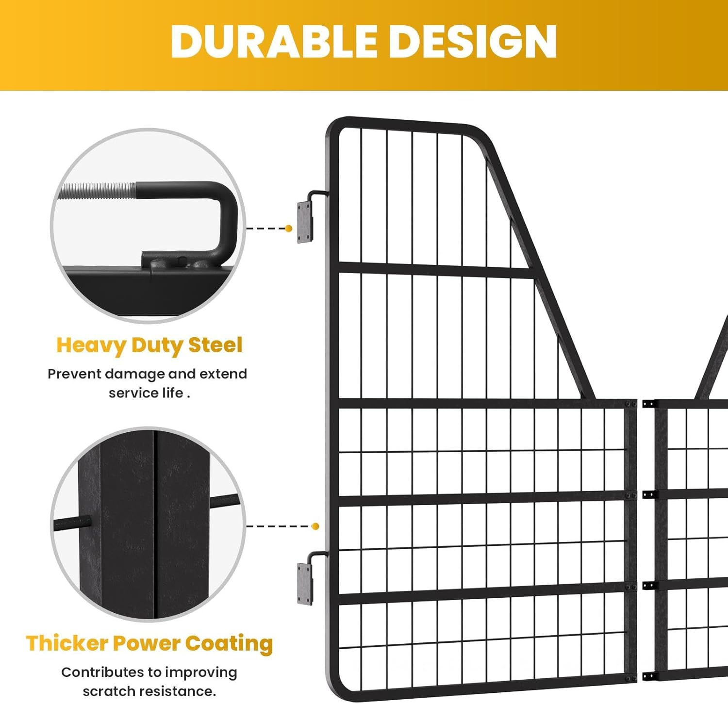 Easy-Assemble Horse Stall Door, 52" W×42" H Space-Saving Design for Horse Trailers & Private Barns