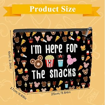 Emergency Snacks Bag, Canvas Snack Bags, Waterproof Food Storage Bag for Travel, Hiking, and Work, Compact Travel Bags for Women and Men