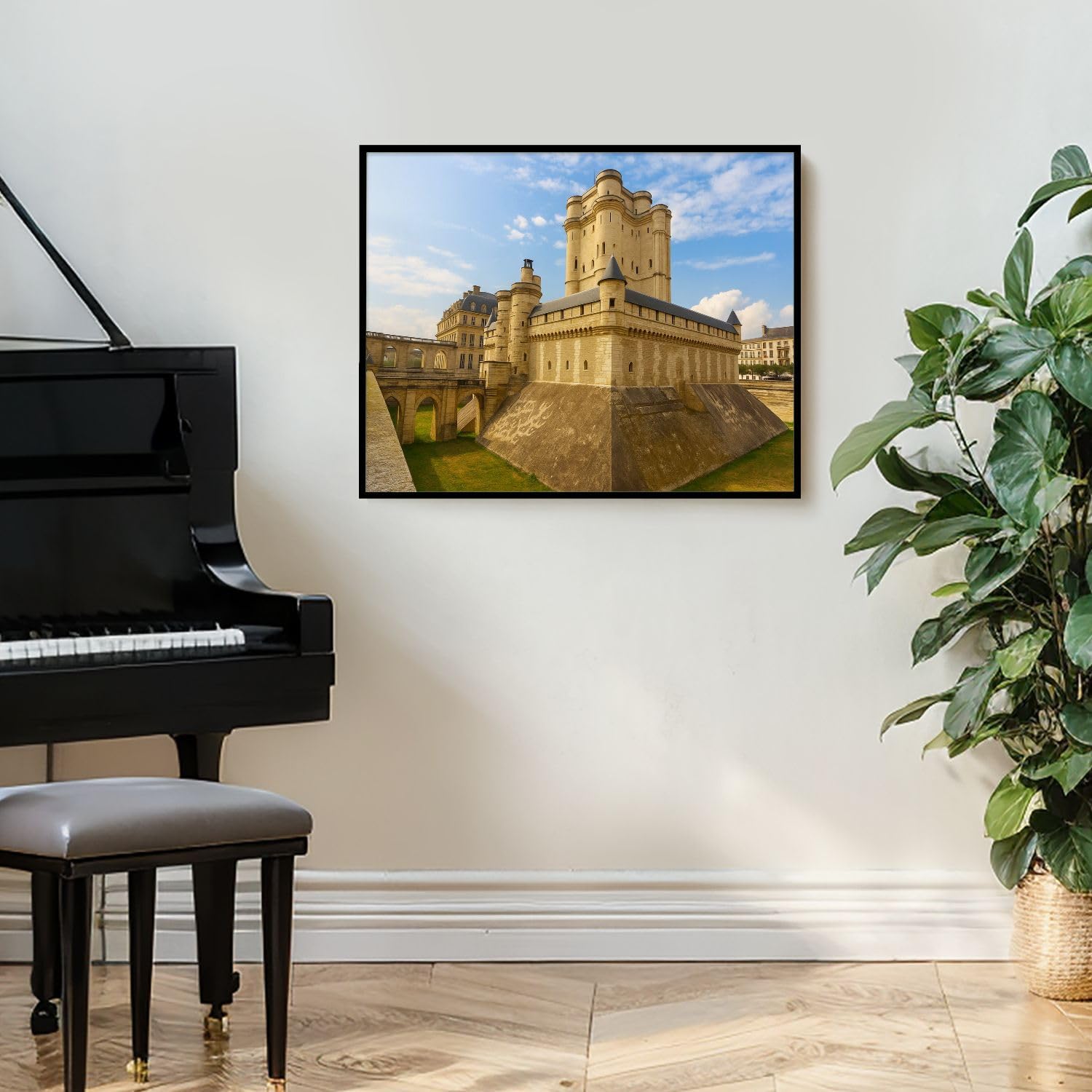 VETEB Paint by Numbers Kit for Adults Beginner Castle Vincennes Vincennes Paris France DIY Painting on Canvas by Numbers Acrylic Oil Painting for Home Decor Gifts 16"x20"