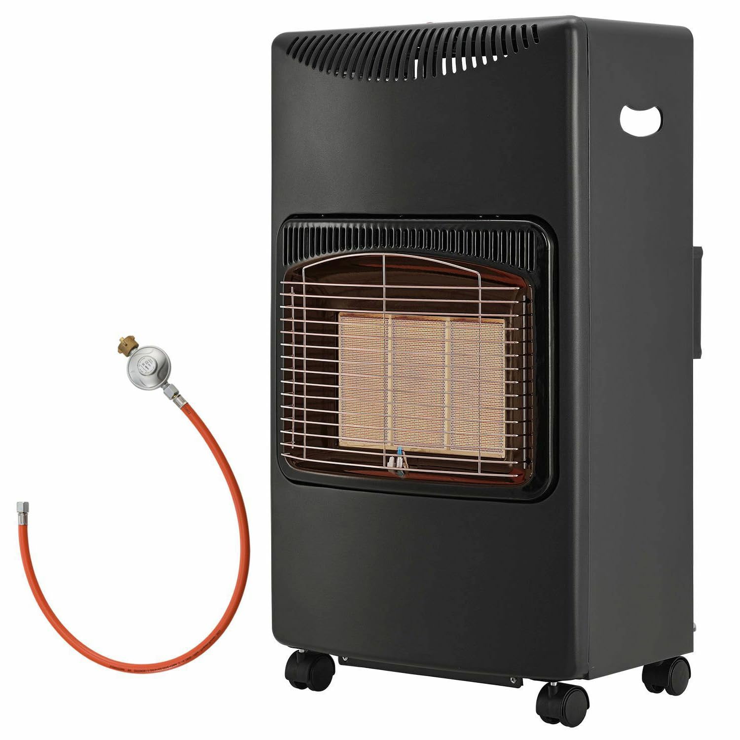 4200 Watt Gasheizung LPG inkl. Gasdruckregler Set | Gasheizofen, Heizstrahler, Gasheizgerät, Butan- und Propangasflaschen bis 15kg | nur für den Außenbereich