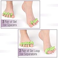 Vista 26 de Dr. JK- Separador de dedos de gel ToePal, 2 pares, espaciadores de dedos, corrector de juanetes