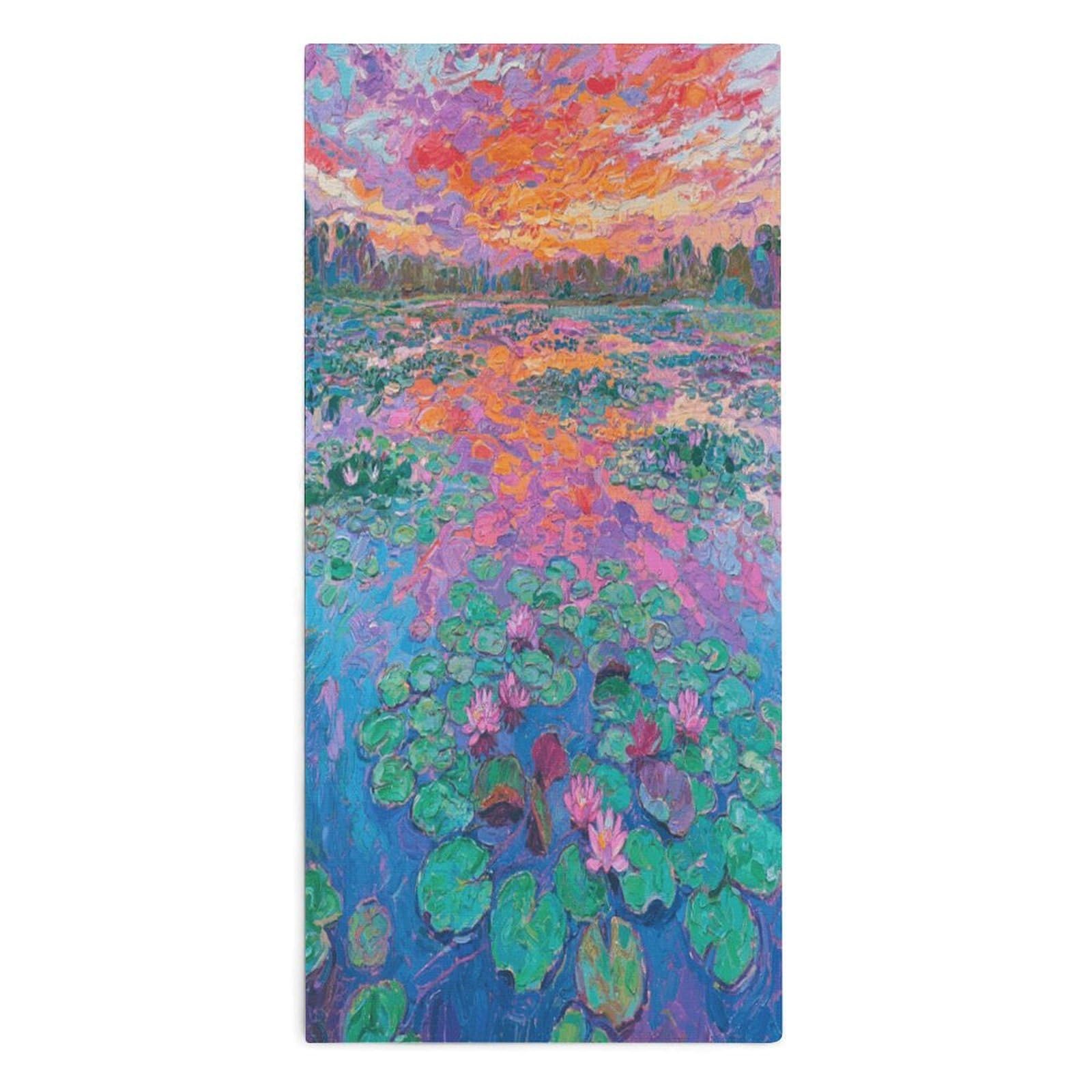 YUXBVKRS Monet Waterlily Hand Towels for Bathroom 14x29 Inch