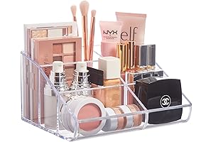 STORi Clear Plastic Vanity Makeup Organizer for Dorm