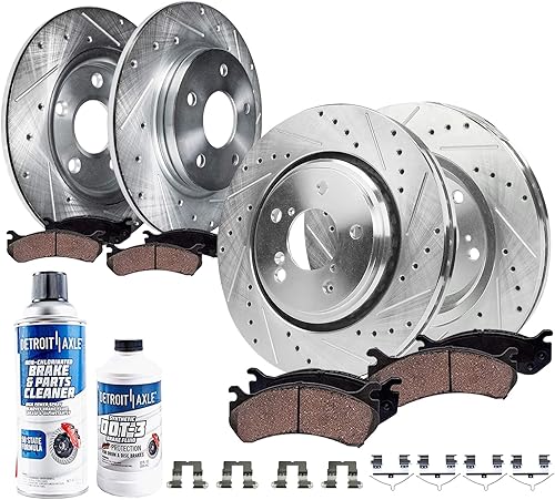 Miniatura 24 de Detroit Axle - Kit de freno trasero para Chevy GMC Silverado Sierra Suburban 1500 Yukon Tahoe Avalanche Cadillac Escalade Pinza de freno de disco