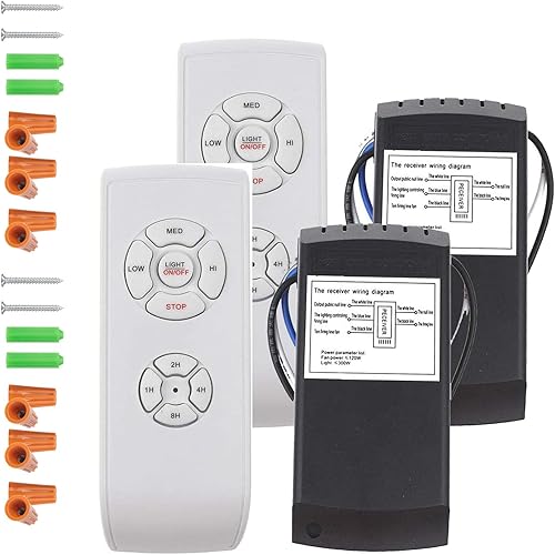 Miniatura 15 de LPHUMEX Kit universal de control remoto para ventilador de techo, motor de CA 3 en 1, temporizador de luz y control remoto de velocidad