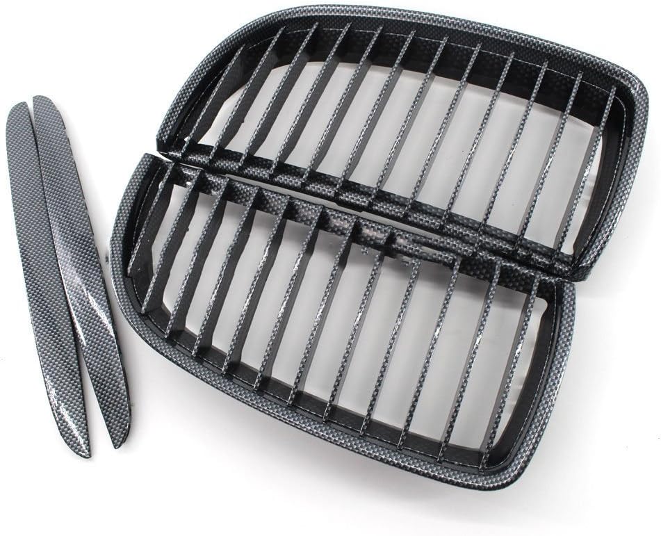 Car Front Hood Kidney Grille Grill Compatible With BMW E90 E91 (Pre-facelift only) 4 Door Saloon or Touring 318 320i 325i 330i 2004 2005 2006 2007