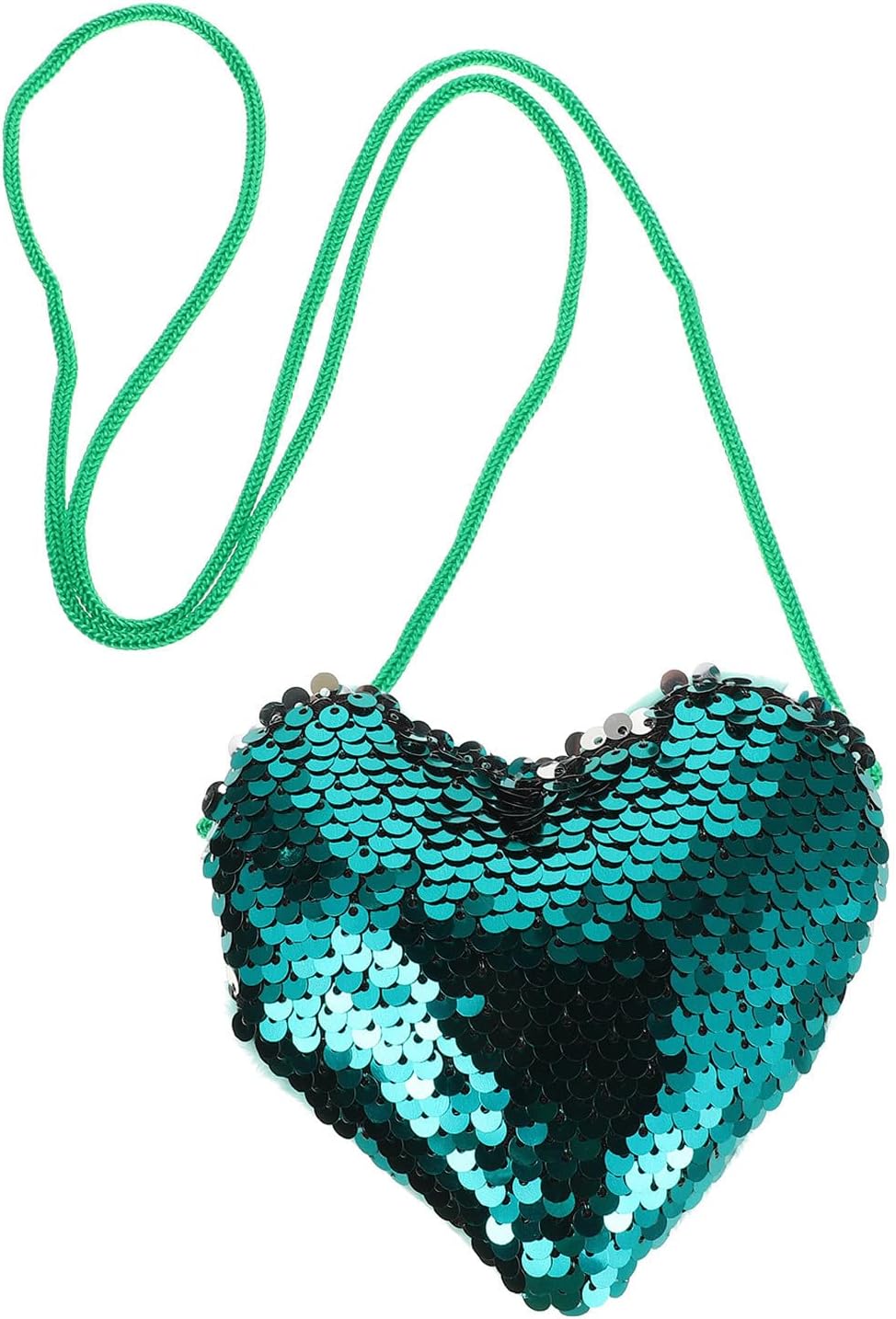 Mini Heart Shaped Purse for Little with Reversible Sequins and Convenient Strap, Multifunctional Coin Purse for School and Travel, Stylish Small Crossbody Bag