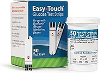 EasyTouch Glucose Test Strips 50ct - Fast 5-Second Results, Tiny Blood Sample, Alternate Site Testing for Diabetes