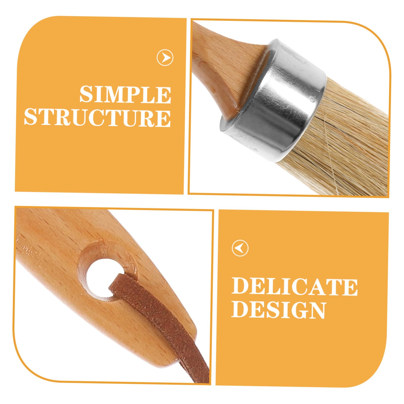 2 Stück Teiliges Pinsel Holzgriff Dichte Synthetische Borsten für Gleichmäßige Farbdeckung für Möbel Wandlackierung Langlebig und Leicht zu Reinigen Vielseitig für DIY projekte