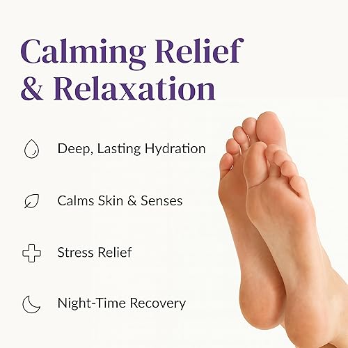 Miniatura 3 de Epielle Relaxing Foot Mask 6 Pairs, Soften and Restore with Melatonin & Lavender Extract, Deep Moisturizing Socks for Dry, Cracked Feet, Self Care