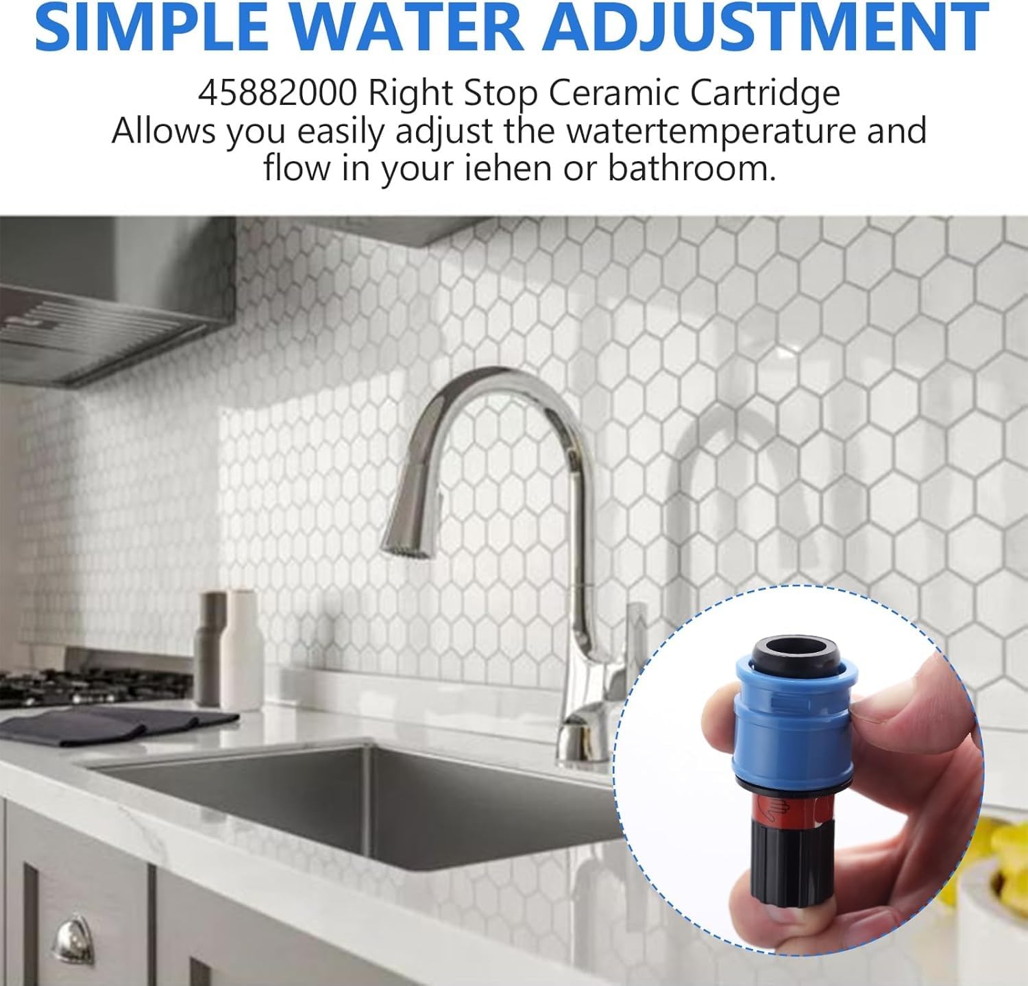 Raccord rapide 1/5,1 cm compatible avec Grohe 46138000 Taille unique pour tous