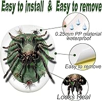 Vista 3 de Funda de asiento de inodoro de Halloween, calcomanía 3D de transformación de terror para decoración de baño, fiesta temática, decoración del hogar
