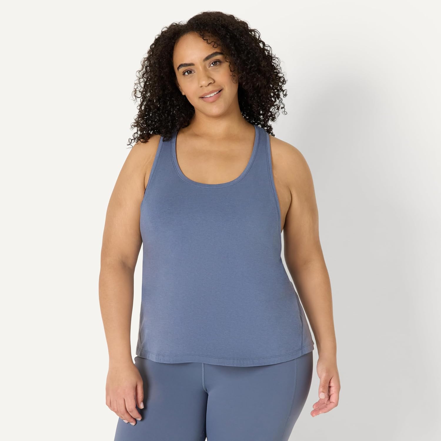 Amazon Essentials Women's Active Soft Cotton Racerback Relaxed Fit Lightweight Yoga Workout Tank with Drop Armholes - Image 7