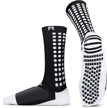 MediCaptain Socer Grip Socks with Metatarsal Padding | Anti-Slip Soccer Socks with Cushioned Foot Protection for Men Women