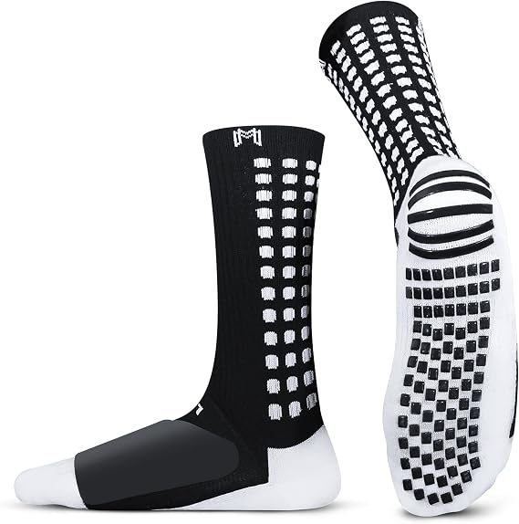 MediCaptain Socer Grip Socks with Metatarsal Padding | Anti-Slip Soccer Socks with Cushioned Foot Protection for Men Women