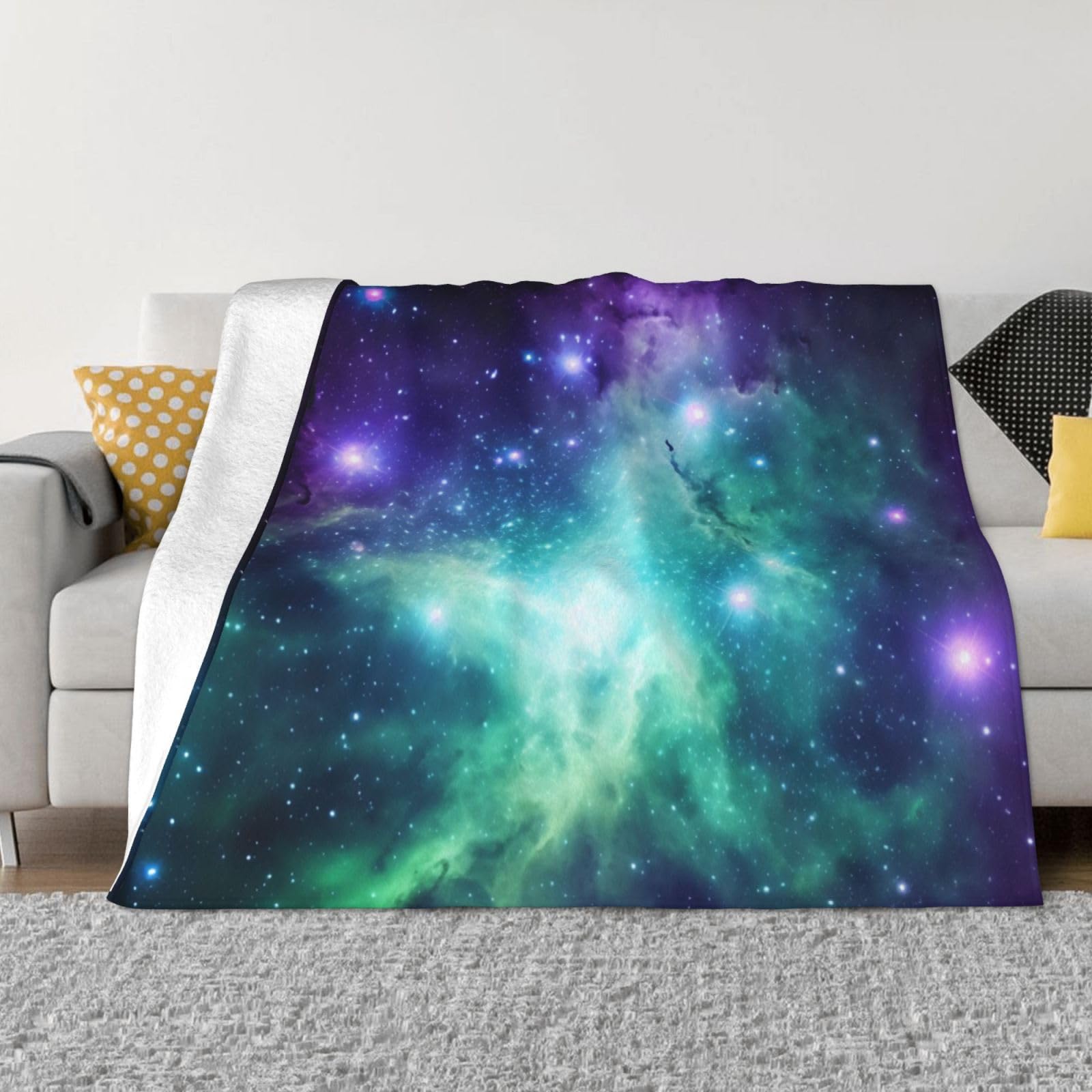 Plaid canapé galaxie doux et léger en flanelle quatre saisons 152x127