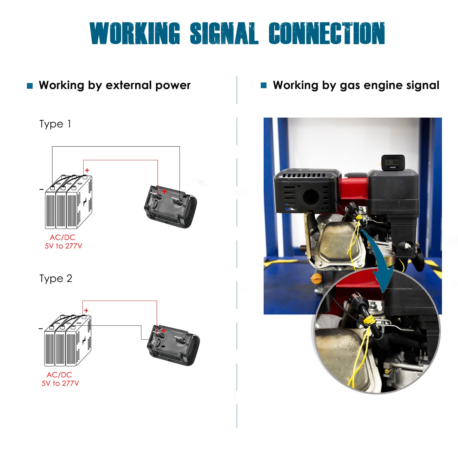 Contaore Digitale Runleader AC/DC 5V-277V - Monitora Ore Di Lavoro Motori, Impermeabile IP68 - Foto 6