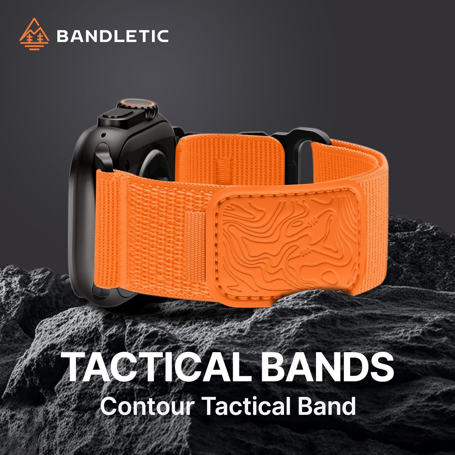 Bandletic Compatible with Apple Watch Series 11 Band Men Women, Wide Tactical Stretchy Nylon Loop Sport Bands for iWatch 49mm(Ultra 3/2/1),46mm(11/10),45mm(9/8/7),44mm(SE3/SE2/SE/6/5/4),42mm(3/2/1)