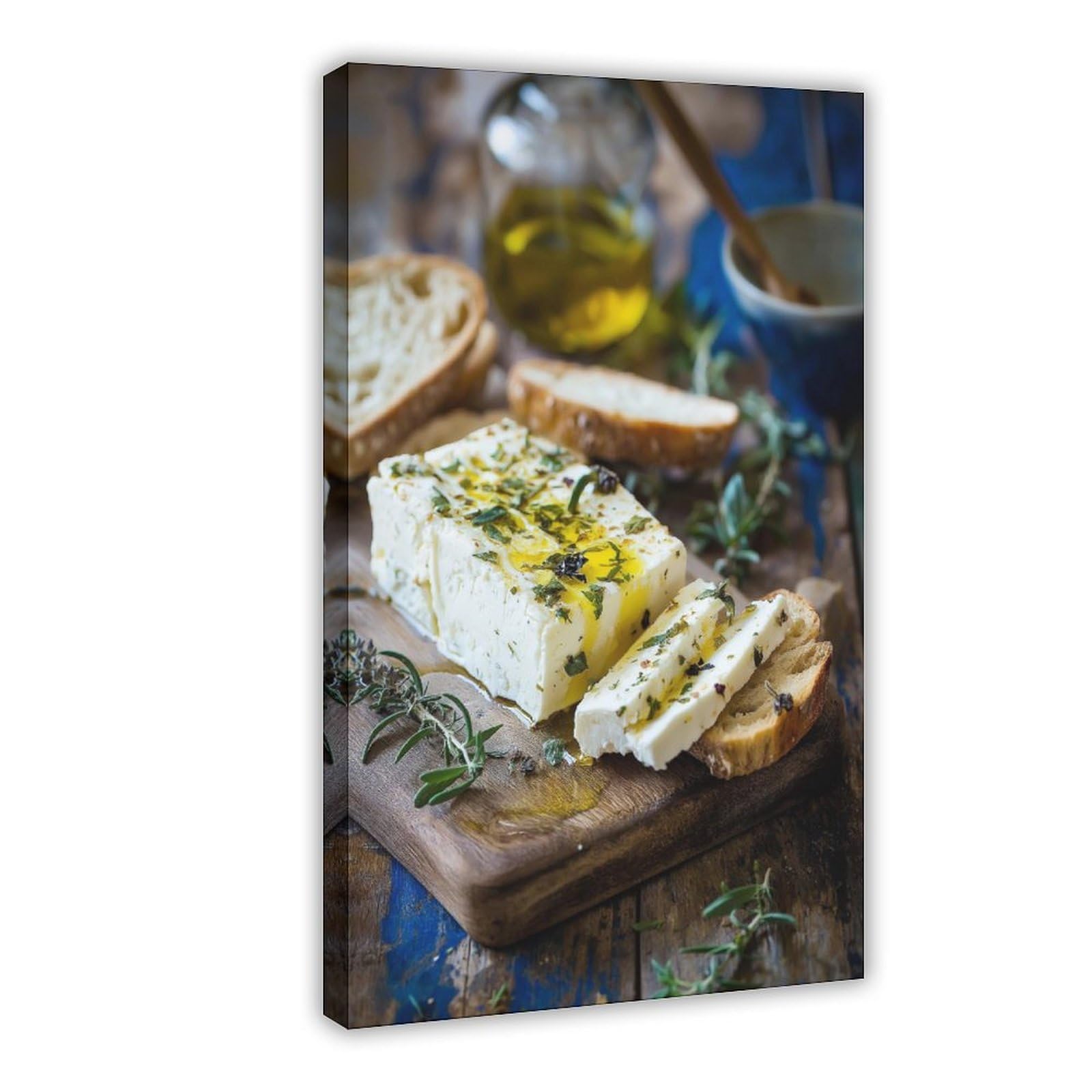 Mediterranean Feta Cheese Poster Canvas Poster for Dorm Room Decor Gift
