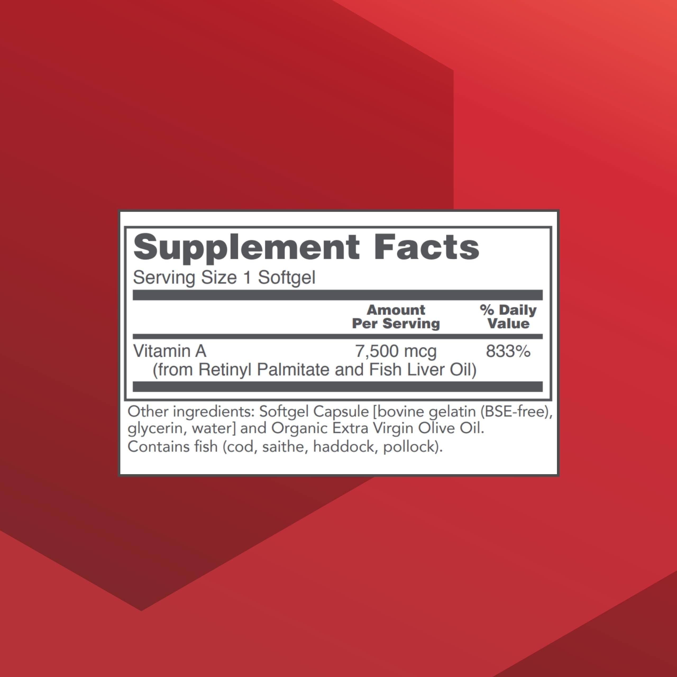 PROTOCOL FOR LIFE BALANCE Vitamin A 25,000 IU, Eye Health*, 100 Softgels — Amazon image 2