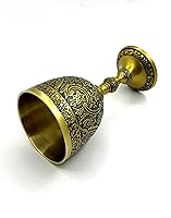 Vista 4 de Cáliz de vino de latón Cáliz Arturo King Cáliz Comunión Cáliz Cáliz Inspirado Medieval