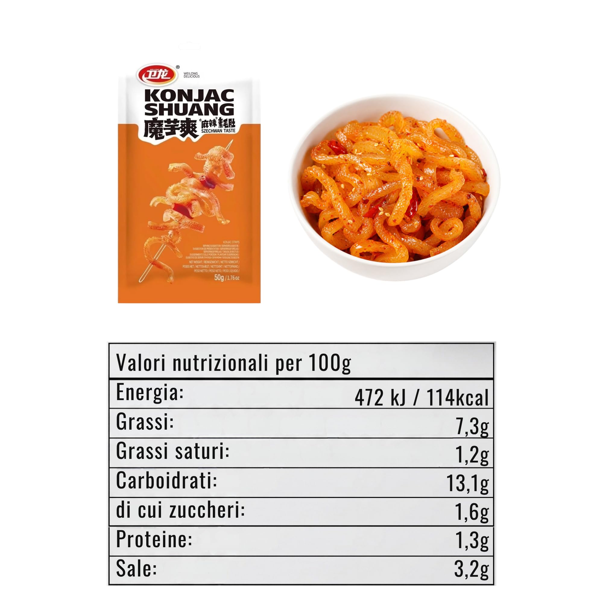 Mix Konjac Shuang 3 Gusti - Snack Cinesi Piccanti (Sour&Hot, Hot&Spicy e Szechwan Taste)