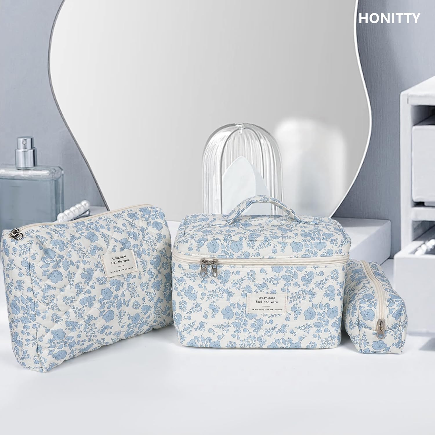 Our Honest Take on the Quilted Floral Makeup Bag Set for Travel