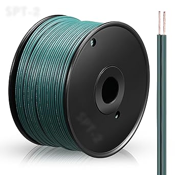 Kanayu 250 ft Green Wire 18/2 Electrical Wire 18AWG Blank Lighting Christmas Landscape Wire for Outdoor Indoor Light and Lamp Extension Cable(SPT-2)