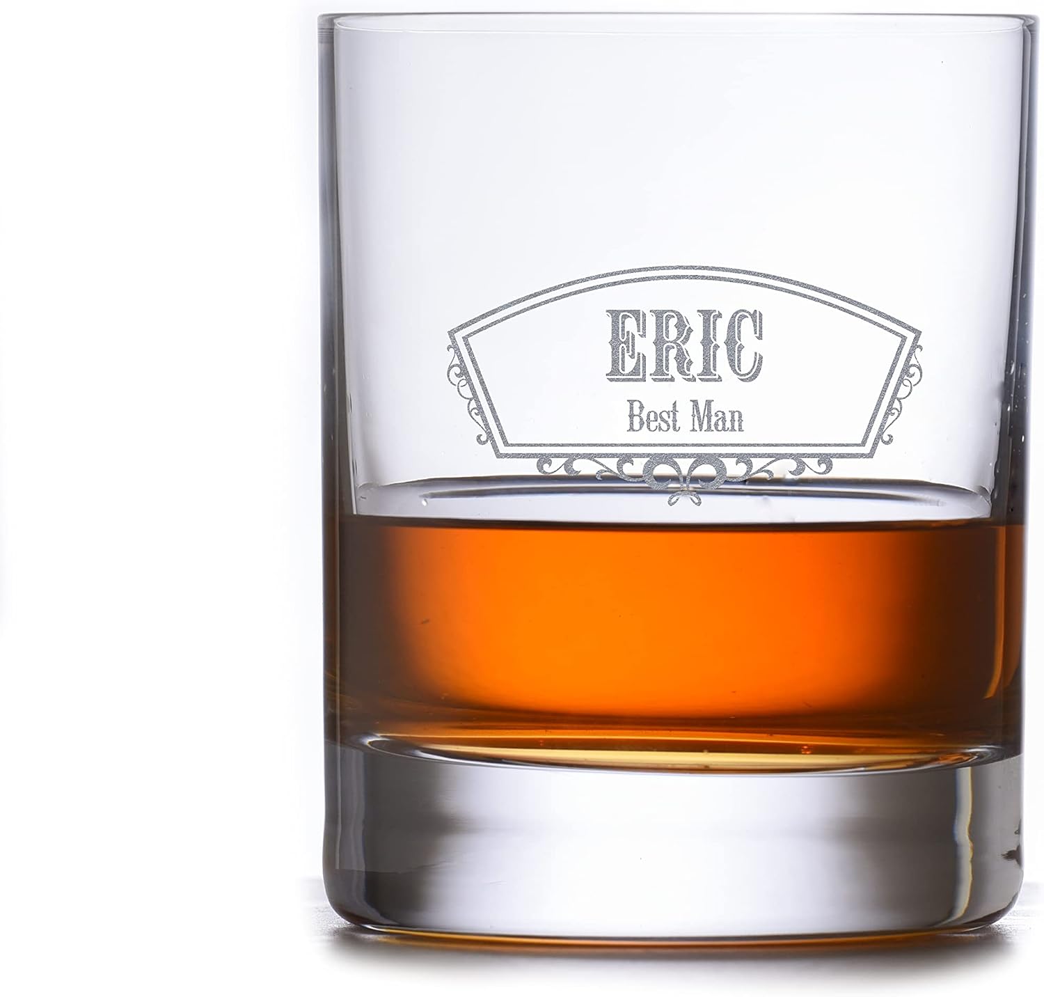 Laser Etched Groomsman Gift Stolzle Crystal Rocks DOF Whiskey Glass (Single 1)