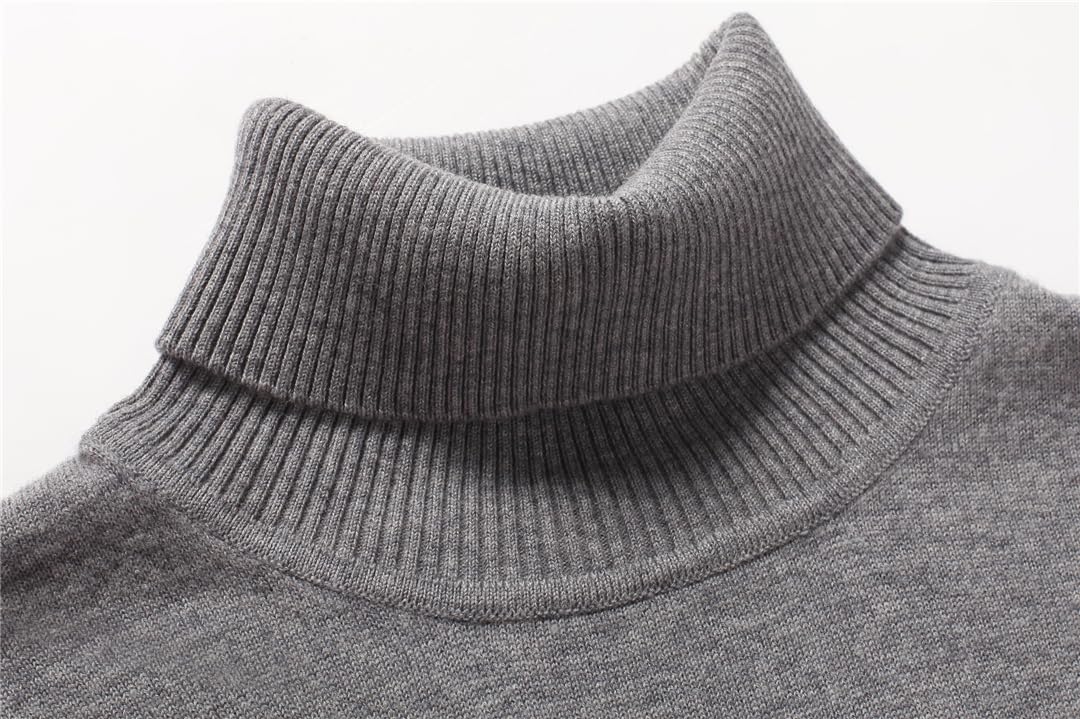 Męski Sweter Wełniany, Męski, Swobodny, Ciepły, Pulower, Męski Golf, Sweter Z Kaszmiru-Dark Gray9-X-Large