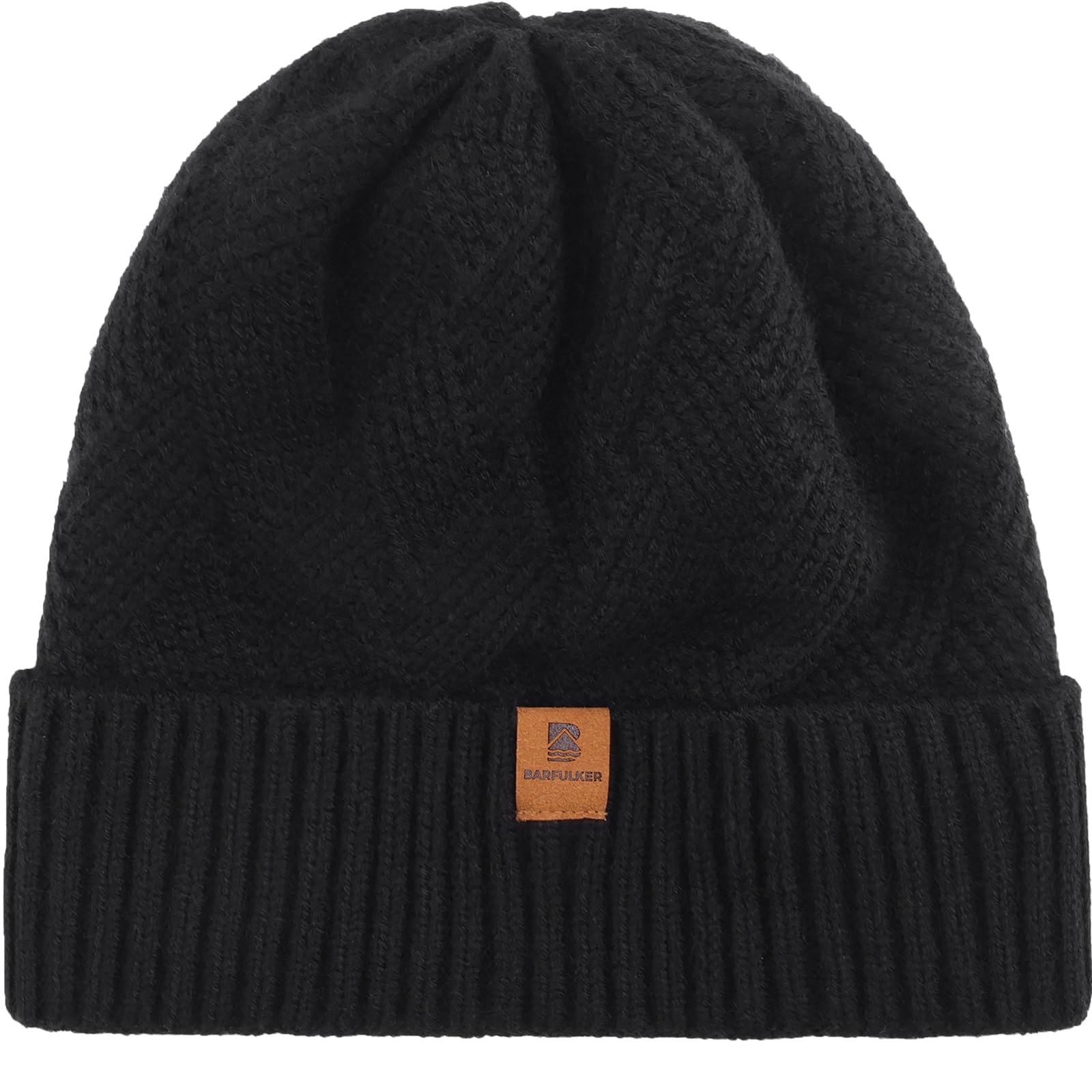 Czapka Beanie dla Mężczyzn i Kobiet, Uniseks Czapki Dzianiny na Jesień Zimę Dzianina Czapka Zimowa Damska Miękka i Ciepła Czapka Knitted Hats,Czarny