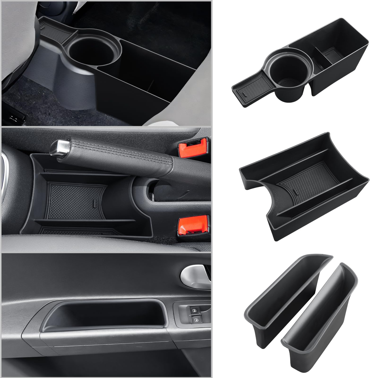 CDEFG Compatibile con VW UP GTI/Seat MII/Citigo 2013 – 2023 – Organizer per console centrale, per auto, centrale, accessori GTI [3 pezzi]