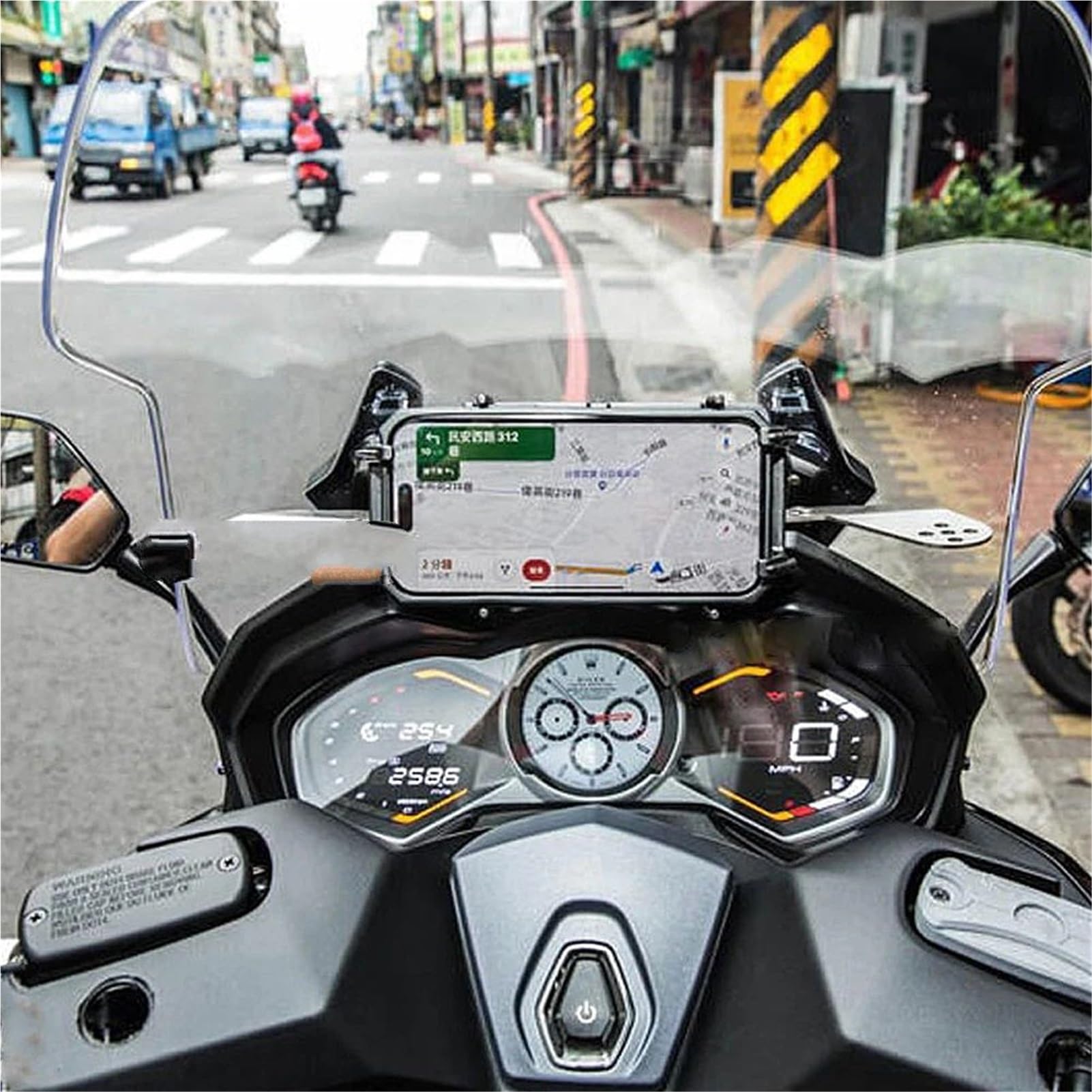 Fit For Kymco Ak550 Ak550 AK 550 Ak 550 AK550 Premium Motorcycle Accessories GPS Mount Navigation Bracket Phone Holder(Bracket)