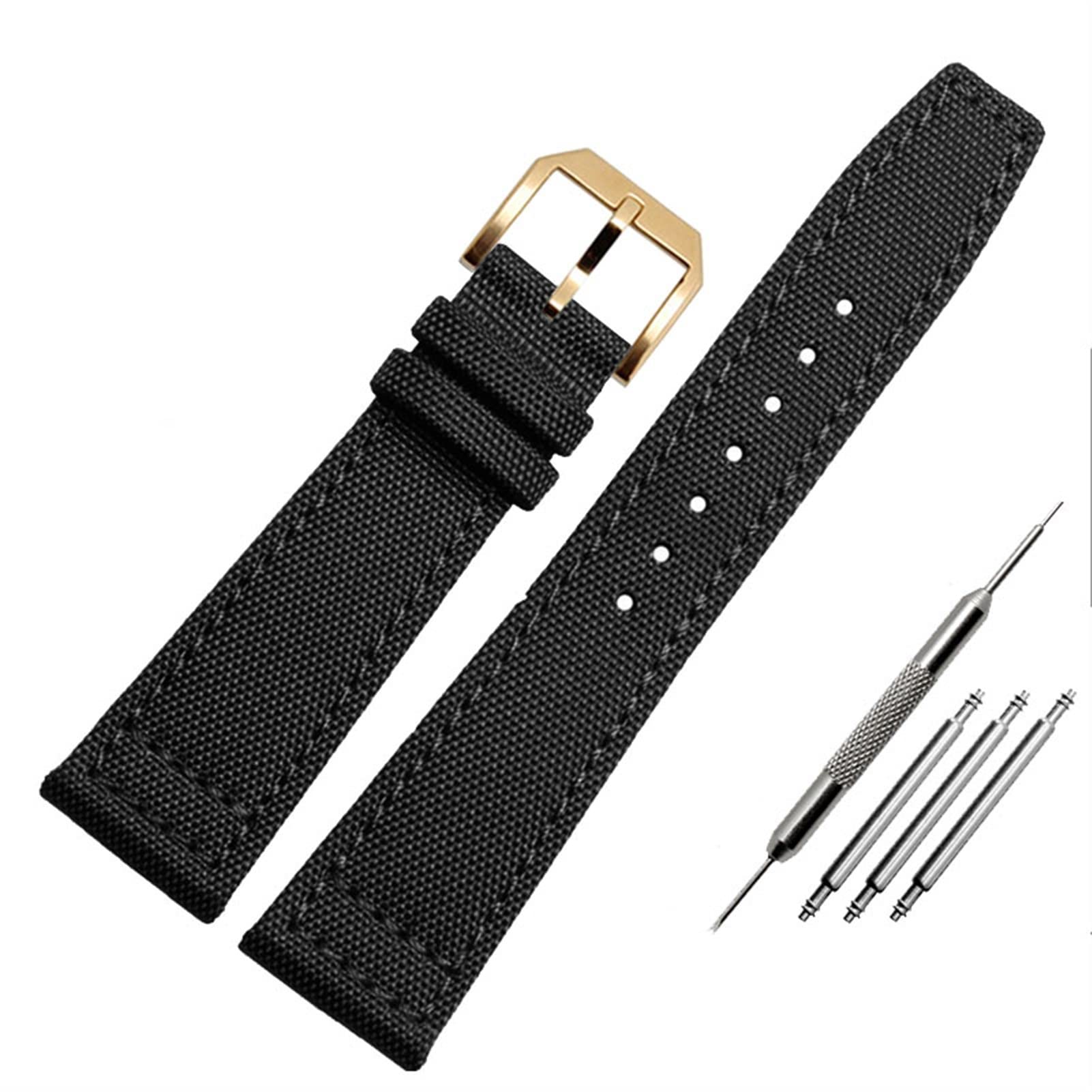 Nylon Watch Band Dla IWC Portugalski Pilot Seria 20mm 21Mm 22mm Zegarki Na Rękę Płótno Bransoletka, Kolor: wielokolorowy, 20mm