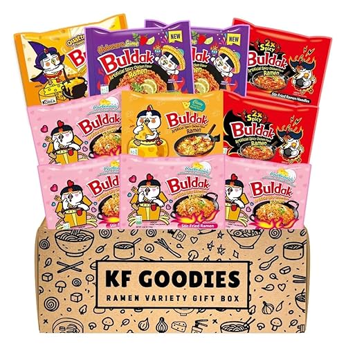 Vista 19 de Samyang Buldak - Sopa de fideos coreanos, salteados, de pollo picante (10, carbonara y Jjajang)