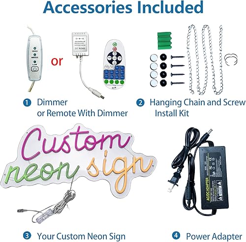 Miniatura 4 de Letrero de neón personalizado para decoración de pared, letrero de neón personalizado para el día de cumpleaños, regalo de casamiento, fiesta, boda,
