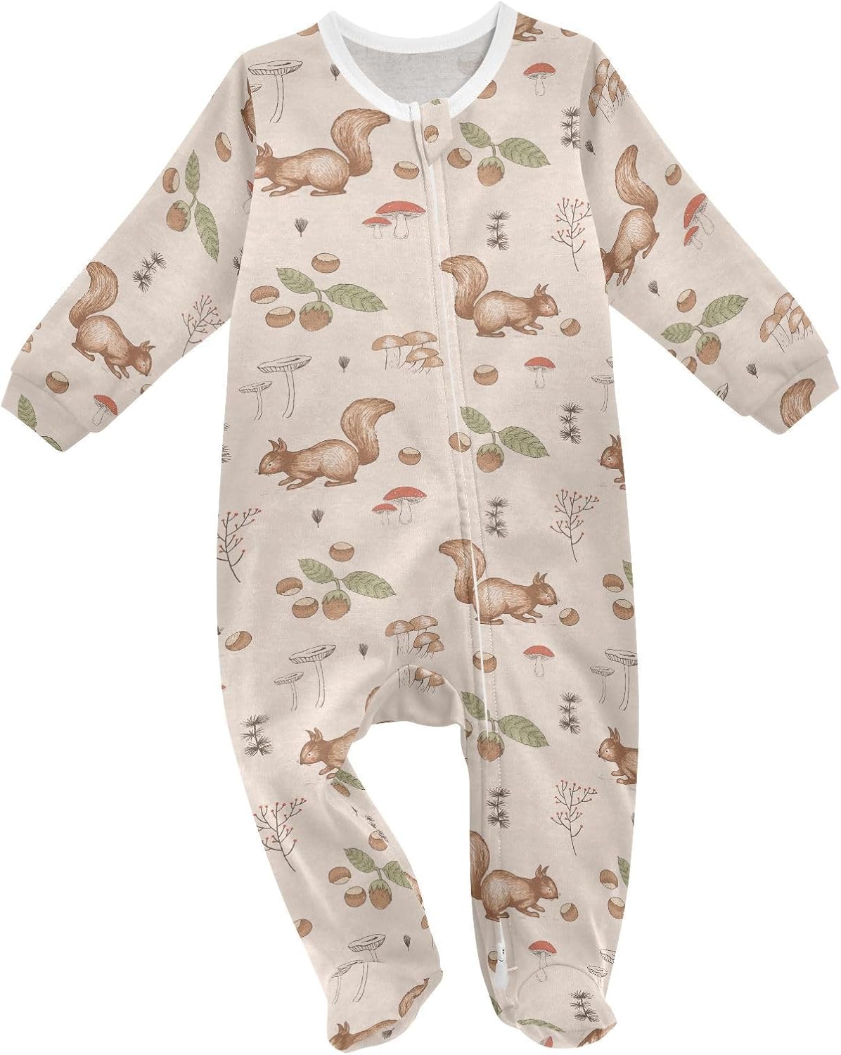 Baby Girl One Piece Footie, Infant Romper Sleeper Baby Boy Play Footed, 0-24 Months