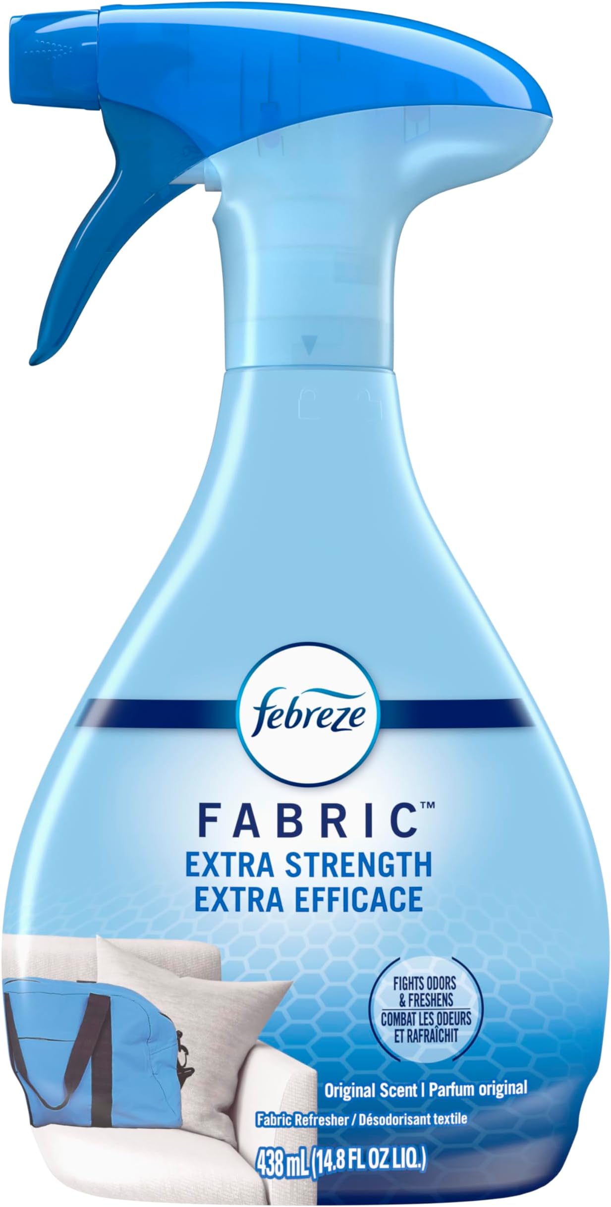 Febreze Fabric Extra Strength 14.8oz (438ml) Odor Eliminator, Long-Lasting Freshness, Fabric Refresher, Heavy Duty, Fresh Scent
