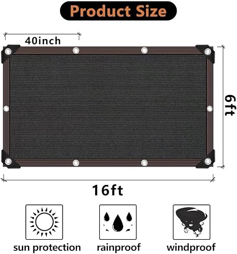 Vista 56 de Paño de sombra para plantas de invernadero, 80-90% protector solar para jardín al aire libre, pérgola, patio, césped, paños para perrera, gallinero