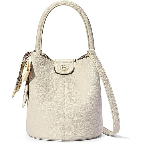 BOSTANTEN Small Crossbody Bags for Women Vegan Leather Mini Bucket Handbag Removable Shoulder Strap