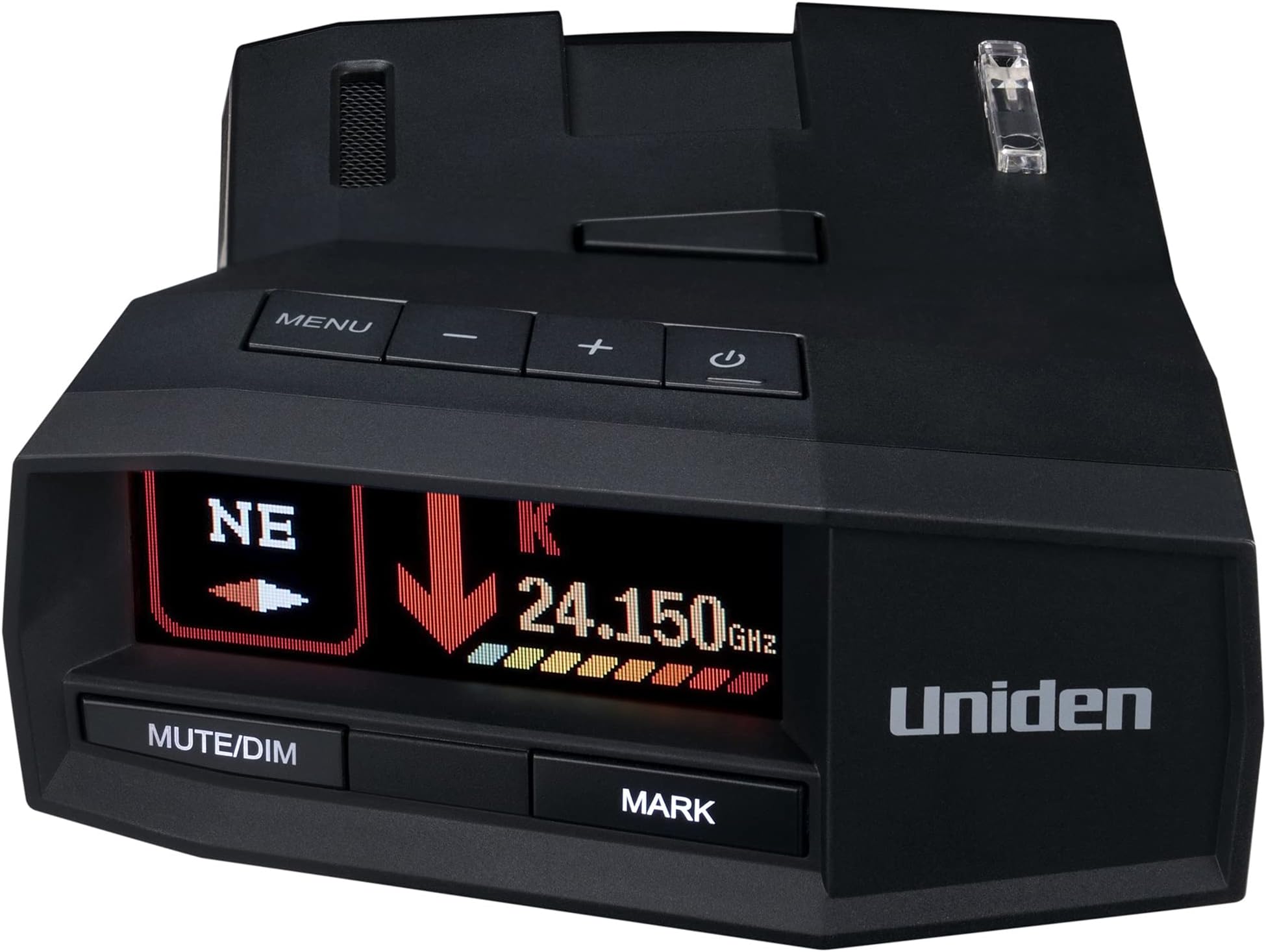 Uniden R8 Extreme Long-Range Radar/Laser Detector, Dual-Antennas Front & Rear Detection w/Directional Arrows, Built-in GPS w/Real-Time Alerts, Voice Alerts, Red Light Camera and Speed Camera Alerts