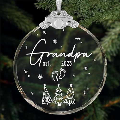 Adorno de Navidad para nuevo abuelo, regalos para abuelo por primera vez, regalos para nuevo abuelo para Navidad, regalo para abuelo por primera