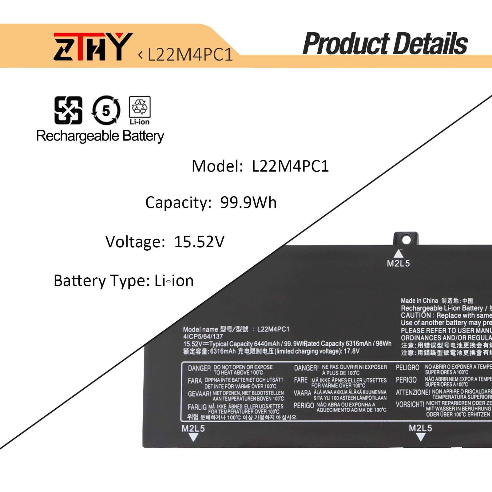 Amazon.com: L22D4PC1 L22M4PC1 Laptop Battery for Lenovo Legion Pro